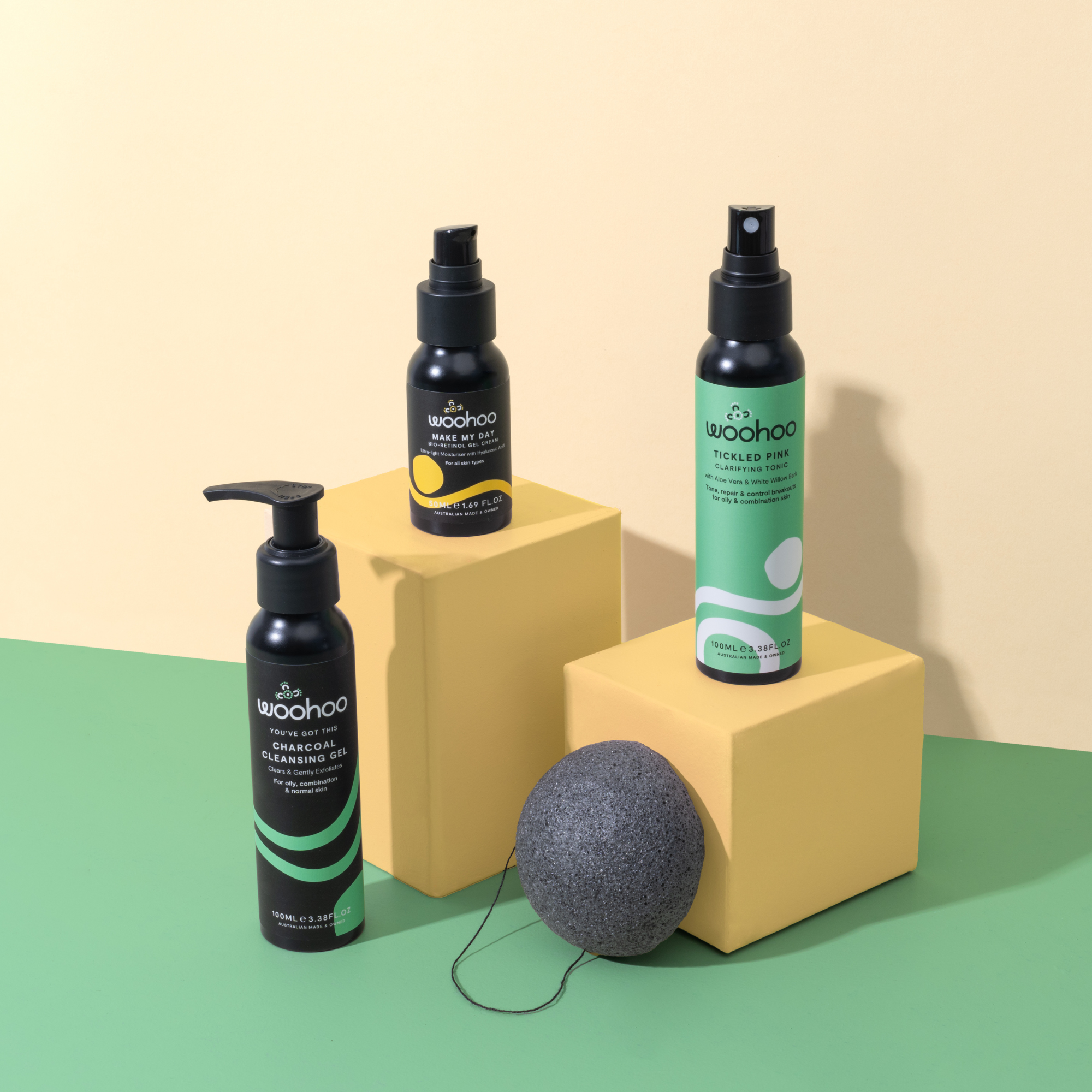 'Clear + Calm' 3 Step Face Bundle (for Oily Skin / Acne / Teens)