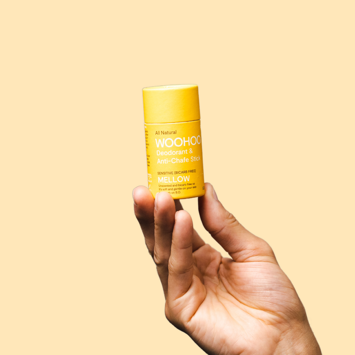Woohoo Natural Deodorant &amp; Anti-Chafe Stick (Mellow) 60g - NEW FORMULA