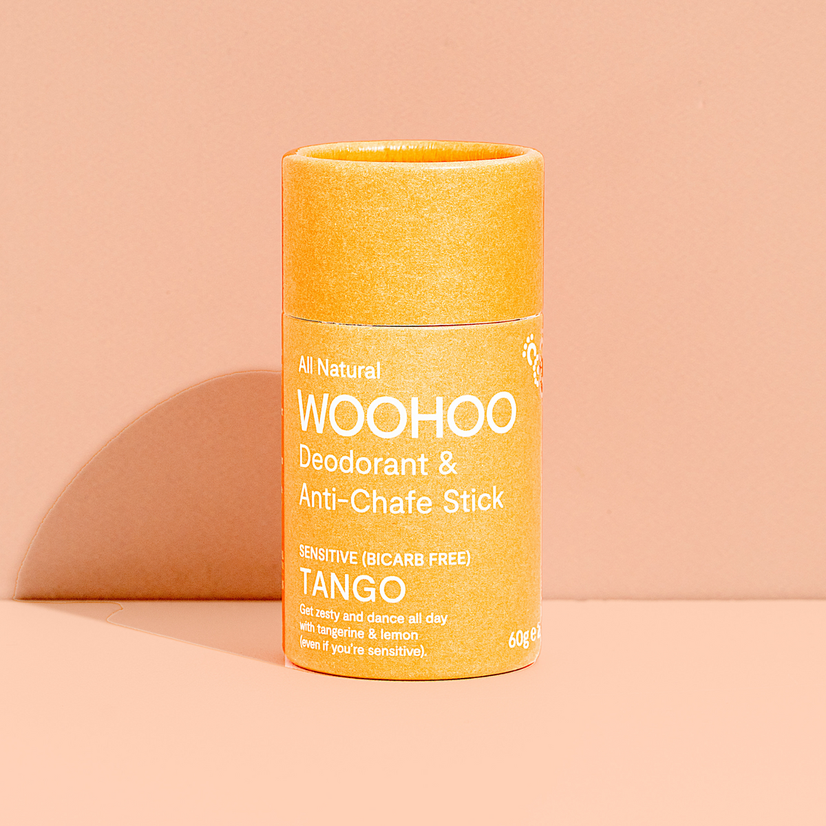 Woohoo Natural Deodorant &amp; Anti-Chafe Stick (Tango) 60g - NEW FORMULA
