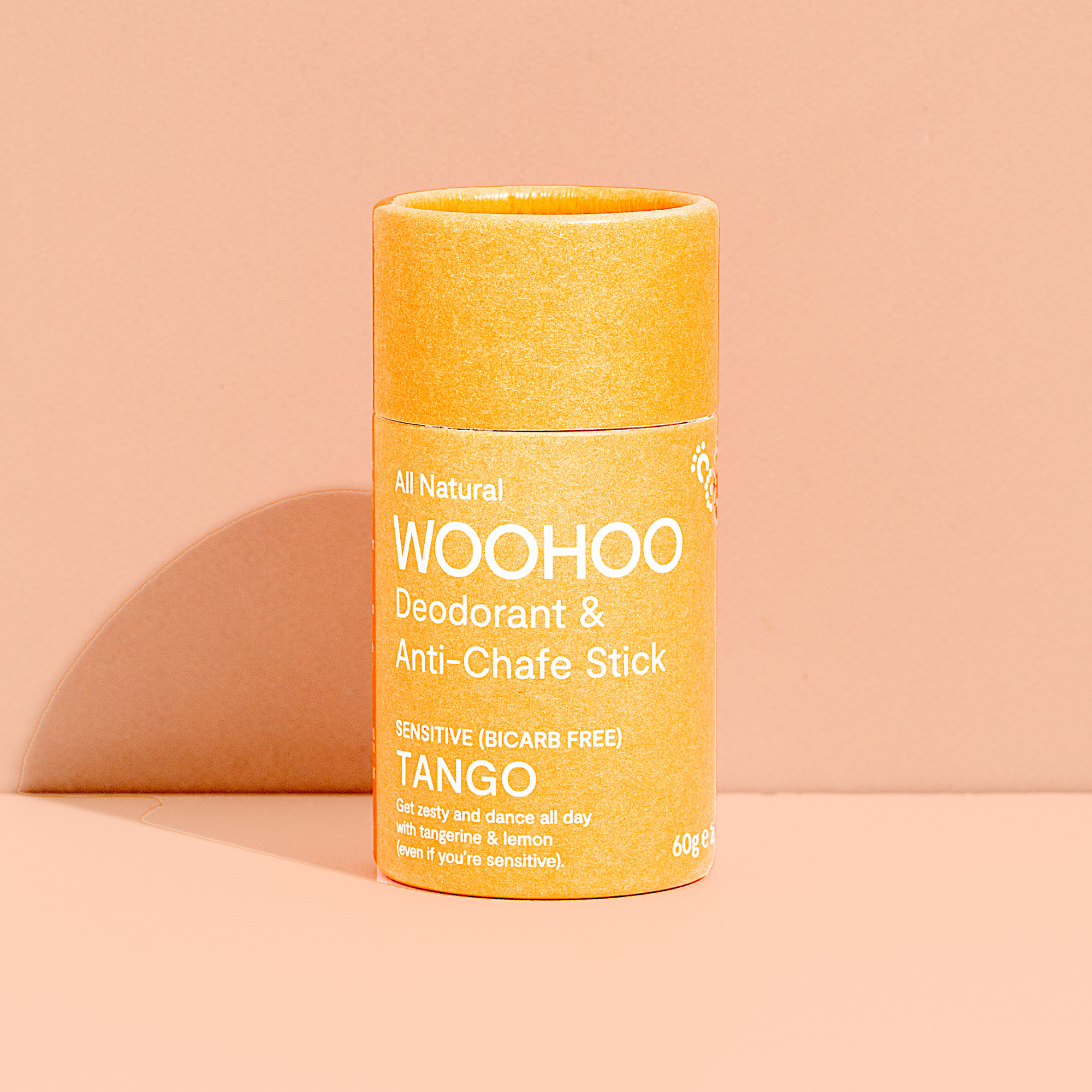 Woohoo Natural Deodorant & Anti-Chafe Stick (Tango) 60g - NEW FORMULA